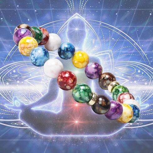 Beaded Chakra Bracelet for Women Healing Stones Yoga Balance Energy Essential Oil Jewelry for Anxiety Relief country concert trendy fashion jewelry fall fashion Boho Fashion in Saudi Arabia