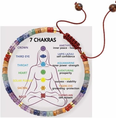 Beaded Chakra Bracelet for Women Healing Stones Yoga Balance Energy Essential Oil Jewelry for Anxiety Relief country concert trendy fashion jewelry fall fashion Boho Fashion in Saudi Arabia
