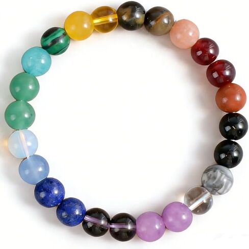 Beaded Chakra Bracelet for Women Healing Stones Yoga Balance Energy Essential Oil Jewelry for Anxiety Relief country concert trendy fashion jewelry fall fashion Boho Fashion in Saudi Arabia
