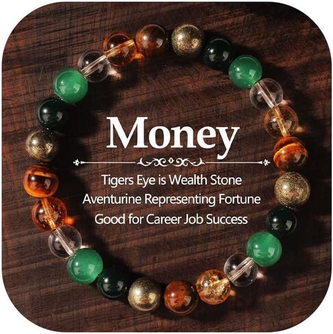 Long tiantian Crystal Money Attraction Bracelets Wealth for Women Green Jade Lucky Bracelet Beaded Tiger Eye Birthday Valentines Day Gifts in Kuwait