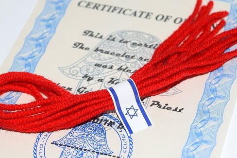 7 pcs Red String Bracelet – Original Kabbalah Against Evil Eye Protection from Rachel’s Tomb in Israel + Ben Porat Prayer + certificate of blessing + wearing instruction in Saudi Arabia