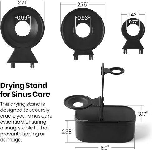 Drying Stand for Sinus Care,Compatible with NeilMed Rinse Bottle & NasaFlo Neti Pot, Saline Packet Holder, Reduces Contamination in Saudi Arabia