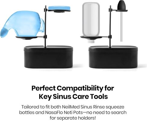 Drying Stand for Sinus Care,Compatible with NeilMed Rinse Bottle & NasaFlo Neti Pot, Saline Packet Holder, Reduces Contamination in Saudi Arabia