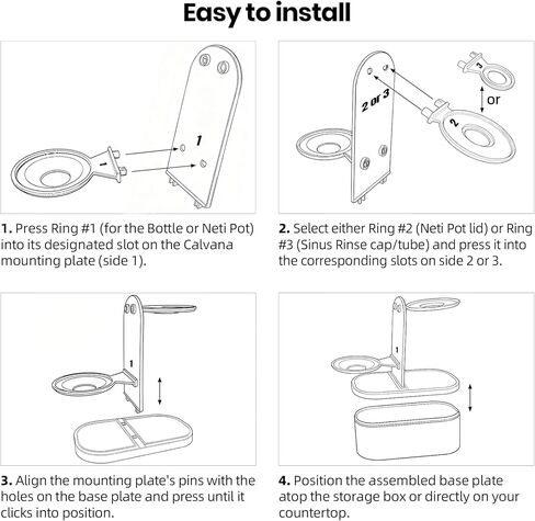 Drying Stand for Sinus Care,Compatible with NeilMed Rinse Bottle & NasaFlo Neti Pot, Saline Packet Holder, Reduces Contamination in Saudi Arabia