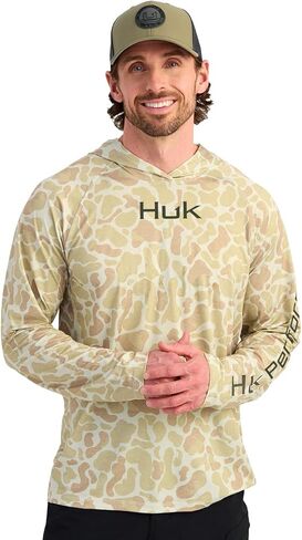 HUK mens Airweight Hoodie, Lightweight Performance Long Sleeve Pullover With Upf Sun Protection in Saudi Arabia