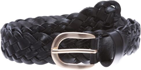 Women's 1 1/2" (38mm) Braided Woven Vintage Cowhide Full Grain Leather Belt in Saudi Arabia