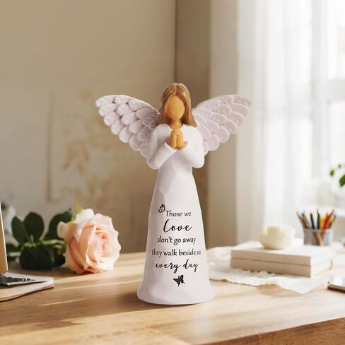 Sympathy Gifts for Loss of Loved One, 6" Handcrafted Memorial Angel Figurine, Memorial Gifts for Loss of Mom Dad, Condolences Bereavement Remembrance in Memory of Loved One Gift in Saudi Arabia