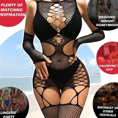 Sexy Lingerie For Women Naughty Sparkle Rhinestone Fishnet Lingerie Set Crotchless Erotic Rave Mesh Bodysuits Outfit in Saudi Arabia