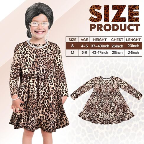 Yaomiao Girls 8 Pcs Old Lady Costume Set for 100th Day of School Toddler in Saudi Arabia