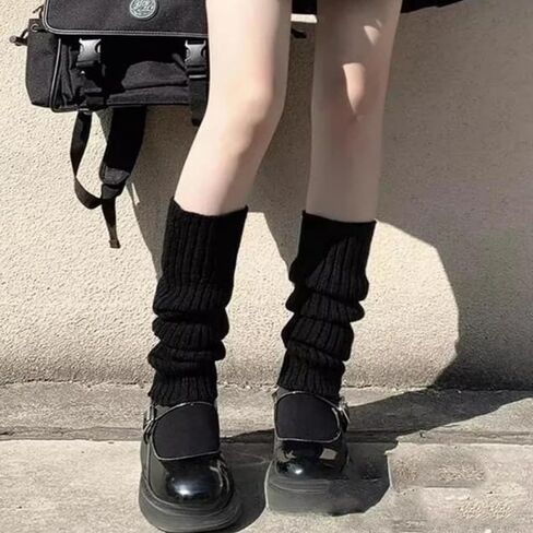 1pair Retro Y2k Pile Socks Women's Spring and Autumn Solid Color Leg Cover Over Knee JK Legs Protector Long Socks in Saudi Arabia
