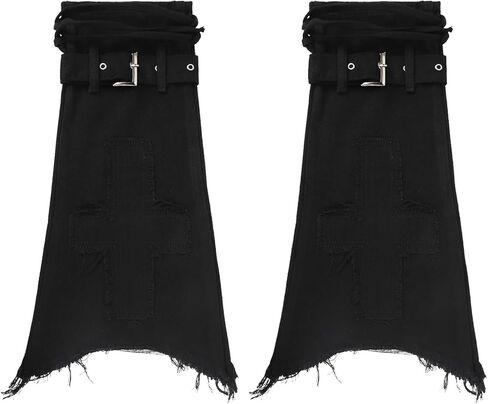 Kawaii Denim Leg Warmers Japanese Harajuku Lolita Y2K Leg Covers Jeans Stockings Punk Gothic Long Leg Sleeve in Saudi Arabia