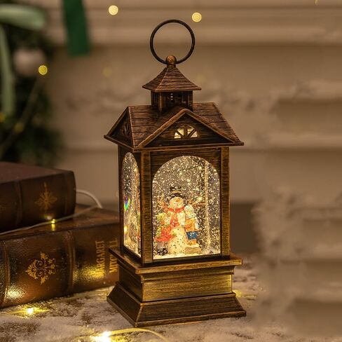كرة ثلج عيد الميلاد، أضواء فانوس للقرية الموسيقية مع USB تعمل بالطاقة، كرة لامعة للعطلات على الطراز القديم لعطلة تزيين المنزل في عيد الميلاد in Kuwait