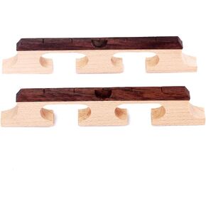 Alnicov 5 String Rose Wood Banjo Leader Bridge Saddle Pack of 2，with 3 Feet，for Banjo Guitar Accessories