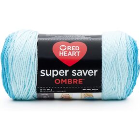 RED HEART E305.3961 Super Saver Ombre Yarn, Dragon Fruit