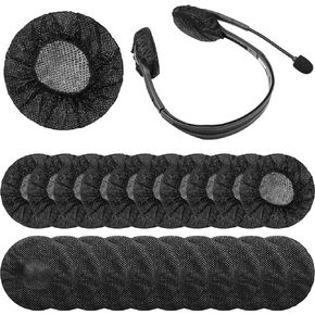 200 Pieces Sanitary Headphone Ear Cover Disposable Non-Woven Earpad Covers Headphone Covers for Most On Ear Headphones (White, S, 6.5 cm/ 2.5 Inch)