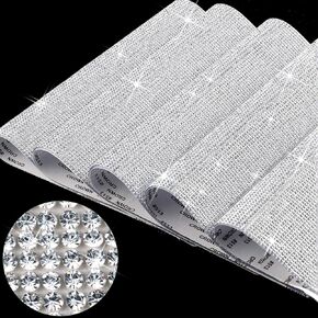 Zonon 60000 Pcs Bling Rhinestone Sheets Stickers Self-Adhesive Crystal Rhinestone DIY Glitter Diamond Resin Stickers for Home Car Cellphone Arts Crafts Decoration 5 Sheets x 12000 Pcs