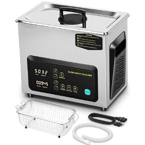 FAHKNS 6L Ultrasonic Cleaner Machine Lab Professional SUS304 Ultra Sonic Glasses Cleaning Hypersonic Heated Large Carburetor for Diamonds,Eyeglass,Hornady,Ring,Food,Gun Parts,Watches,Denture