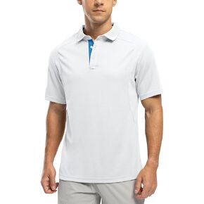 TBMPOY Men's Polo Shirts Short Sleeve UPF 50+ Quick Dry Golf Tennis Casual Performance Pique Collared Shirts