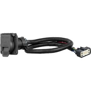 CURT 56393 Vehicle-Side Custom RV Blade 7-Pin Trailer Wiring Harness, Fits Select Chevrolet Traverse, Buick Enclave , Black