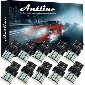 Antline 7440 7443 T20 992 مصابيح LED بيضاء، فائقة السطوع 3014 50-SMD LED بديلة لـ 12 فولت RV Camper Car Trailer Boat Trunk Backup عكس الذيل الفرامل أضواء إشارة الانعطاف (حزمة من 10) in Kuwait