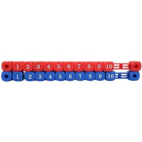 Alomejor 2pcs Table Football Counter Blue Red 10 Numbers Scoring Score Counter Indicator for Standard Foosball Tables