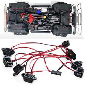 RCHUBAM RC LED Rock Light Kit Chassis Light Compatible with TRX-4 / TRX-6 G63 1/10 RC Crawler Car Upgrade Parts (8 Lamp Beads)