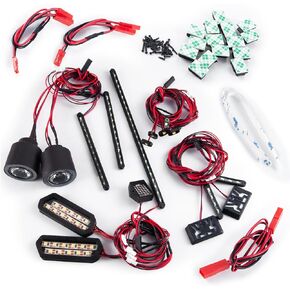 RCHUBAM 1/7 RC Car LED Light Set -Front Lights Set/Rear Lights Kit/LED Lamp Side Light Compatible with 1/7th Arrma Infraction 6S RC Car Upgrade Part