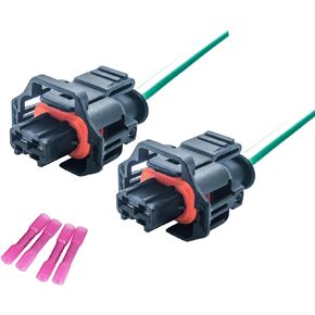 Bxoxlmm 2 Pin 1928403874 Pre Wired for Replacement Diesel Injector Connector Plug 1 928 403 874 (2Pcs)