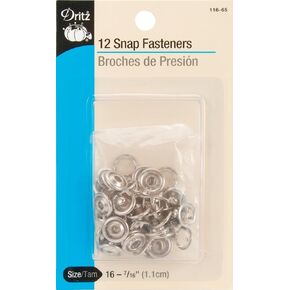 Dritz Gripper Snaps 7/16" Nickel