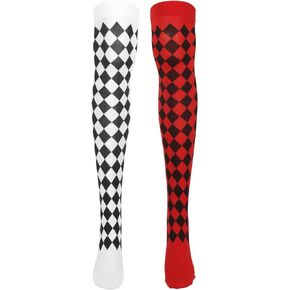 LABANCA 3 Pairs Women Girls Striped High Thigh Socks Long Striped Socks Over Knee Thigh High Socks Stocking