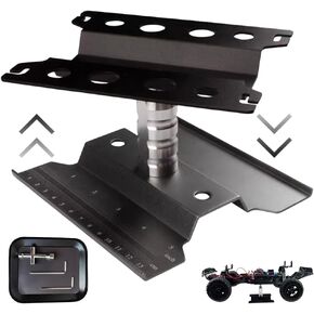 OUOQUQ 1/8 1/10 1/12 Scale RC Car Work Stand, Aluminum Repair Station with 360-Degree Rotation Lift & 17mm Wheel Wrench for Various Models RC Crawler Truck Buggy (Blcak) in Saudi Arabia