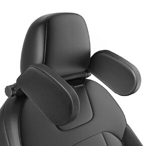 Car Seat Headrest Pillow, 360° Adjustable Car Seat Head Neck Support Rest Cushion, Travel Car Sleeping Pillow for Kids Adults-Beige