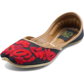 UJAALA Women’s Kashmiri Shoes Embroidered Khussa Festive Jutti