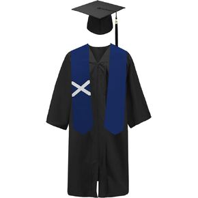 SNUWITH Scotland Flag Graduation Sash/Stole/Scarf 180X13CM Double Sided for Study Aboard International Students Graduation Decoration Item Gift