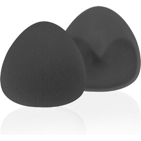 2 Pairs Bra Pads Inserts, Triangle Breast Enhancers Inserts Pads Breathable Sports Bra Pads Inserts Push up Bra Inserts Removable Bra Cup Inserts Replacement Padded Bra Inserts for Women Girls, Black