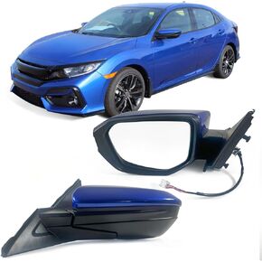 Lqito Right Passenger Side Door Mirror For 2016-2021 HONDA CIVIC LX SE Sport with Power Mirror Ajust Manual Fold Non-Heat Match to Black Replace 76208TBAC03ZA; HO1321283(3 Pins)
