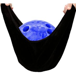 KAYNO قطعة واحدة من حقيبة البولينج السوداء، منشفة كرة البولينج قابلة للغسل، حقيبة البولينج المتأرجحة العملاقة لتلميع كرات البولينج لتنظيف كرات البولينج وإكسسوارات البولينج في الهواء الطلق in Kuwait