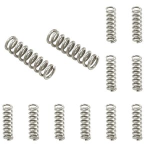 Litoexpe Compression Spring, 20mm OD, 1.2mm Wire Size, 25mm Free Length, Stainless Steel Mini Compressed Spring, Silver