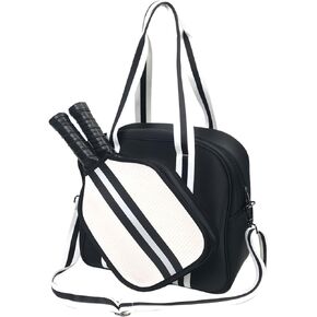 EINENG Pickleball Bag, Pickleball Paddle Shoulder Bag, Large Pickleball Tote Bag with Zipper & Shoulder Strap for Pickleball Racquet, Sport Tote for Women Men
