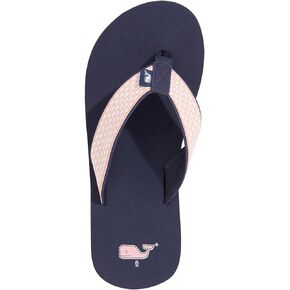 vineyard vines Girl's Micro Whales Classic Flip Flops