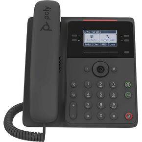 Poly Edge B30 IP Desk Phone, PoE (Polycom) - Open SIP - Connect to 16 Lines - Power Over Ethernet - Acoustic Fence Technology - RJ9 and 3.5mm Headset Ports - Illuminated Keys Where You Need Them