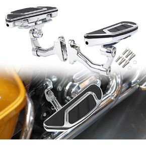 Airflow Driver Rider Footboard Floorboard Compatible with Harley Touring Electra Glide Road Glide Street Glide Road King and Tri Glide 1986-2023 Softail 1986-2017 (Black)