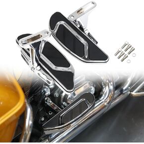 Airflow Driver Rider Footboard Floorboard Compatible with Harley Touring Electra Glide Road Glide Street Glide Road King and Tri Glide 1986-2023 Softail 1986-2017 (Black)
