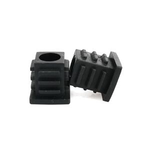 heyous Nut Inside Square Foot Caster Sleeve (M5x10) Plastic Circular Plug in for Pipe Furniture or Fixed Caster Components Chairs Tables Shelves File Cabinets Black
