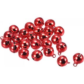 uxcell Jingle Bells, 9/16" 48pcs Small Bells for Craft DIY Christmas Decoration, Red