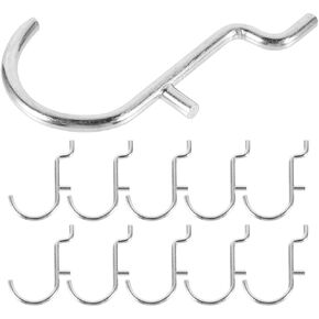 Angoily Metal Pegboard J Hook: Accessories Peg Board Wall Display Assortment Pegboard Hooks for Hanging Jewelry Necklaces Keys Small Tools Jewelry Organizer 20pcs