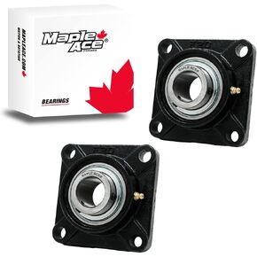 MAPLE ACE UCF206-20 R3 Triple-Lip Seal Flange Bearing 1-1/4" Bore 4-Bolt Solid (2Pcs) in Kuwait