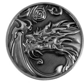 عملة بالادين التنين D2 - لون فضي عتيق in Kuwait