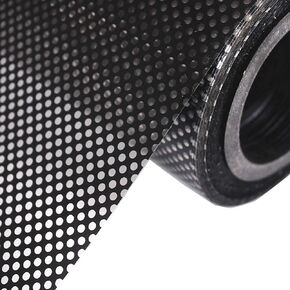 Moyishi One-Way Perforated Black Vinyl Privacy Window Film Electrostatic Adhesive Glass Wrap Roll (12''x78'')