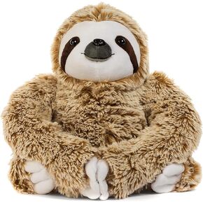 Realistic Sloth Stuffed Plush Toy Animal - Cuddly, Huggable, Silky Fur - Cute Brown Three Toed Sloth for Girlfriend Birthday Gift in Saudi Arabia